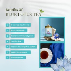 Blue Lotus | Nymphaea Caerulea| 100% Organic Herbal Hand Picked Pure Flowers Tea
