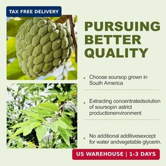 Soursop Bitters Liquid multivitami Drops,Pure Organic Soursop Leaves Extract,Imm