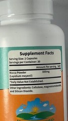 Macca Root Capsules Vegan 500 MG PER CAPSULE 60 PCs Red, Maca Root Very Potent