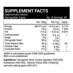INLIFE Fenugreek Fiber Powder, Gut & Digestive Health 150g (Orange)