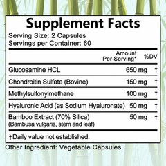 Joint Support With Glucosamine + Msm Mobility Flexibility Comfort 120 Capsules