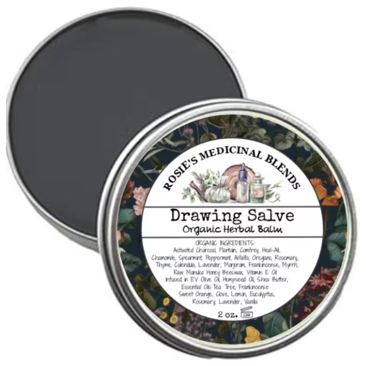 ORGANIC BLACK DRAW SALVE | Bug Bites | Stings | Slivers | Boils| Cysts | Zits