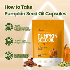 Natural pumpkin seed oil and saw palmetto softgel 1000mg high content plant este