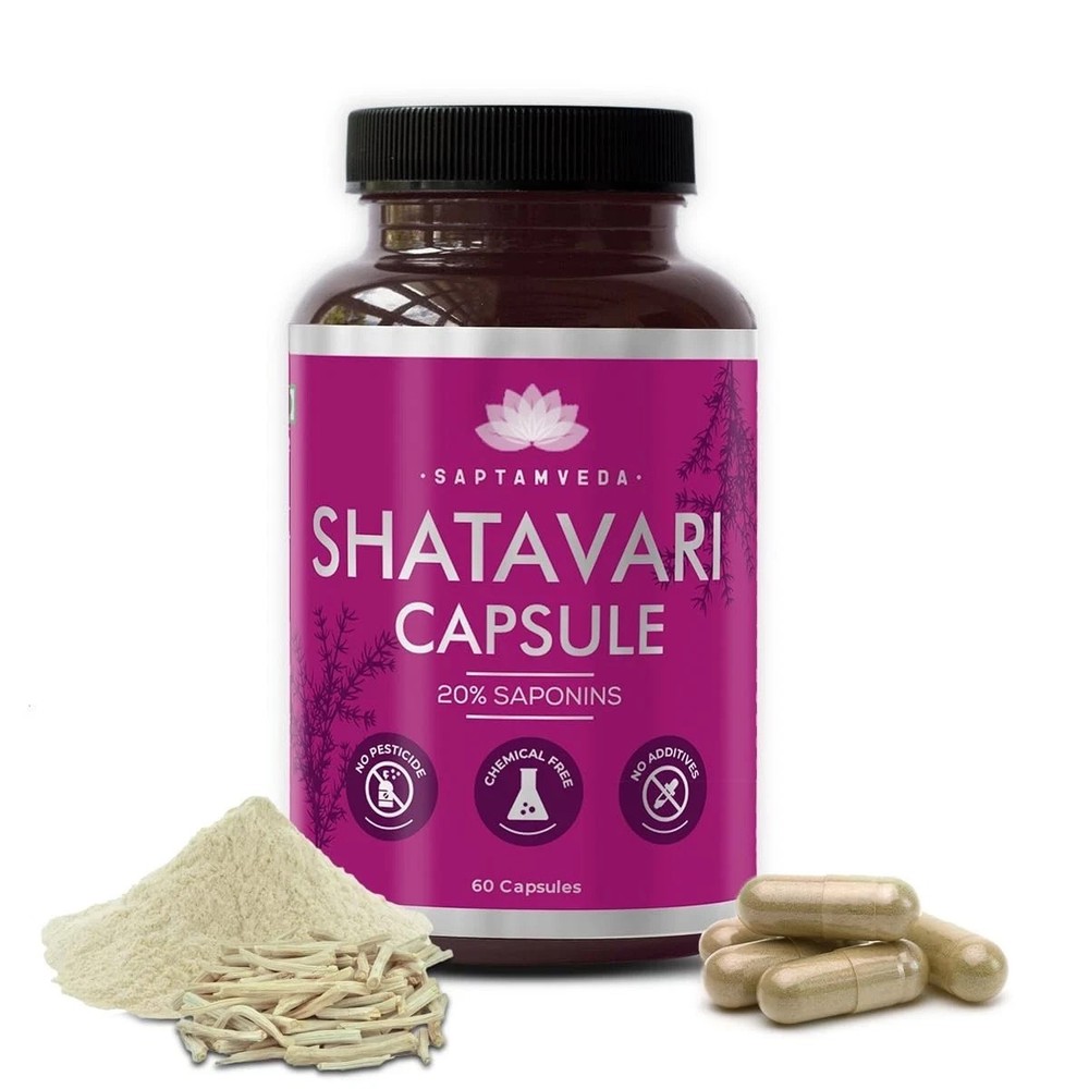 Saptamveda Shatavari Capsules, 60 Capsules e522