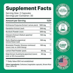 Lymphatic Drainage Supplement – Lymphatic Drainage Capsules with Dandelion, B…