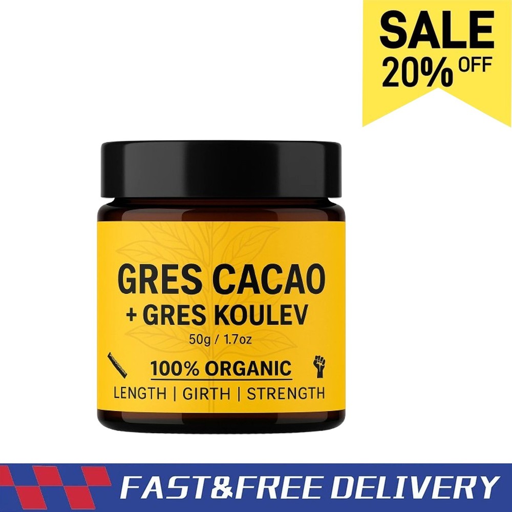 African GRES CACAO with ORGANIC 100% Natural Extract Oil, Longer & thicker 1.7oz