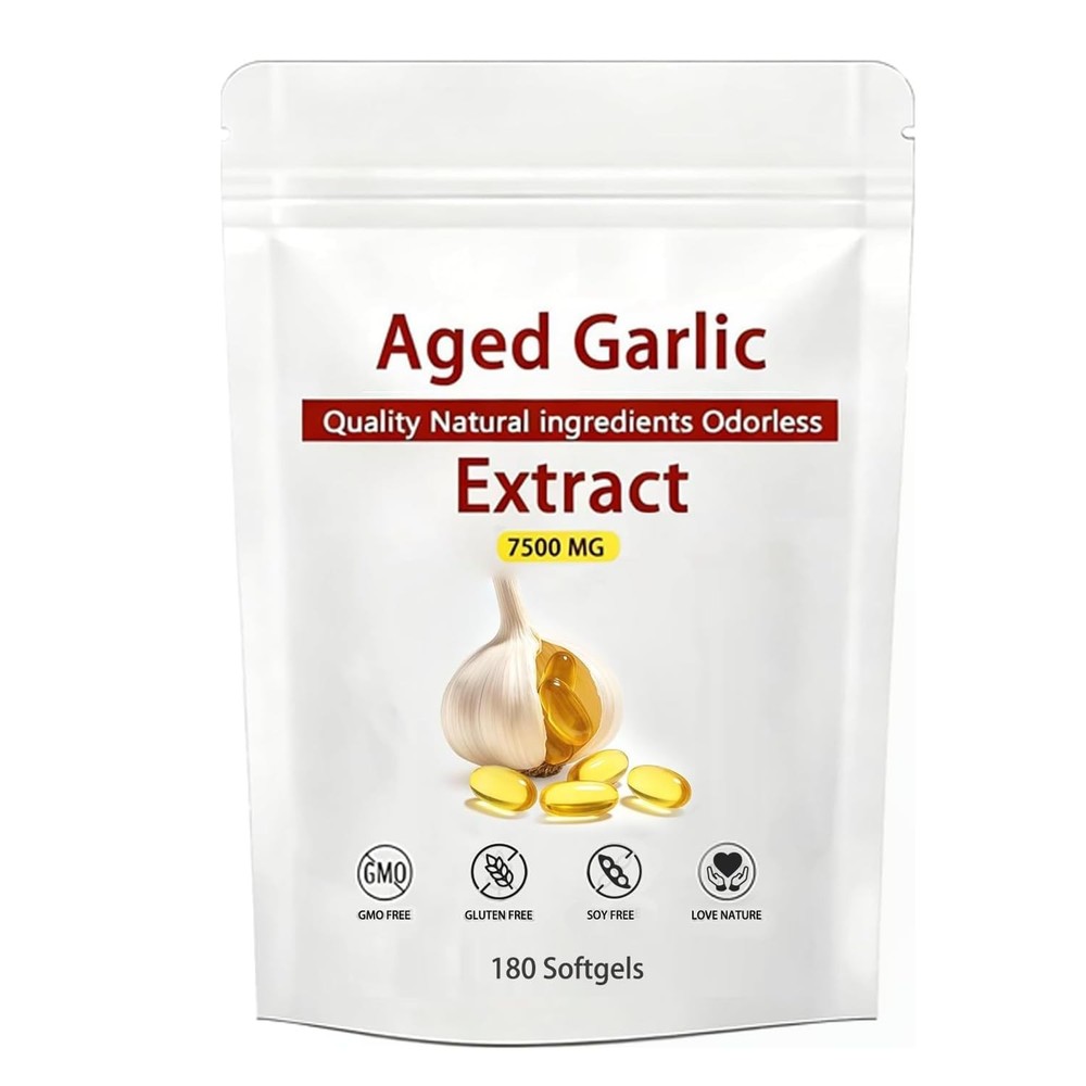SAPURAIS Nuvapure Aged Garlic Extract, Non-GMO, 180 Count (Pack of 1)