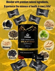 Shilajit Gummie, Himalayan Natural Shilajit Gummies, No Added Sugar with Ashwaga