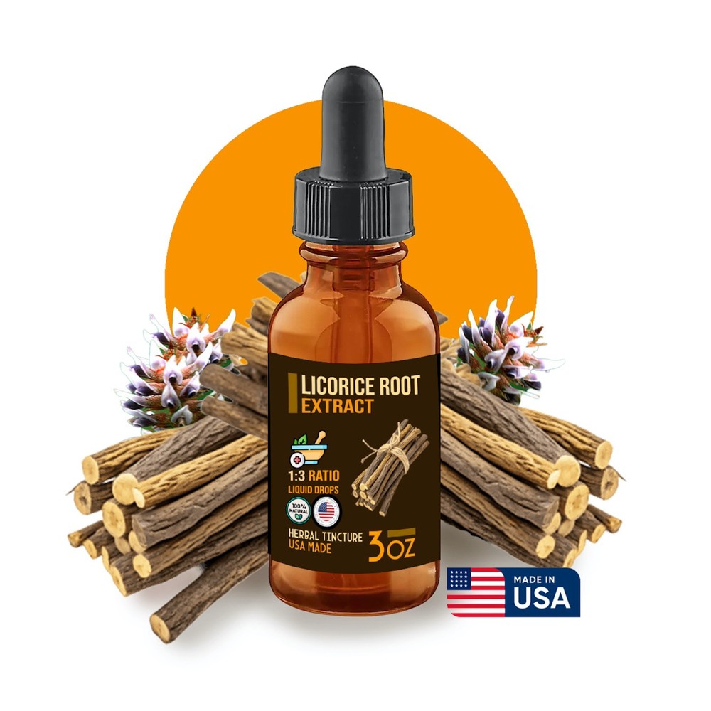 Licorice Root Extract Liquid Drops Drink Mix Adrenal Digestive Respiratory D USA