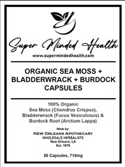Sea Moss + Bladderwrack + Burdock Capsules | Dr. Sebi Trinity | 710mg