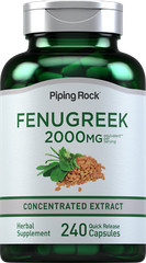 Fenugreek Capsules | 2000mg | 240 Count | Non GMO | by Piping Rock