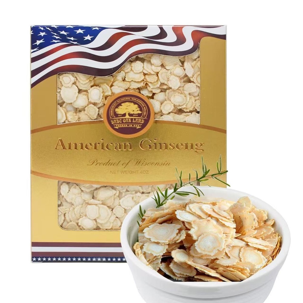 DABC OAK LAND American Ginseng Slices Wisconsin – 1 Box 4 Ounces Gluten Free