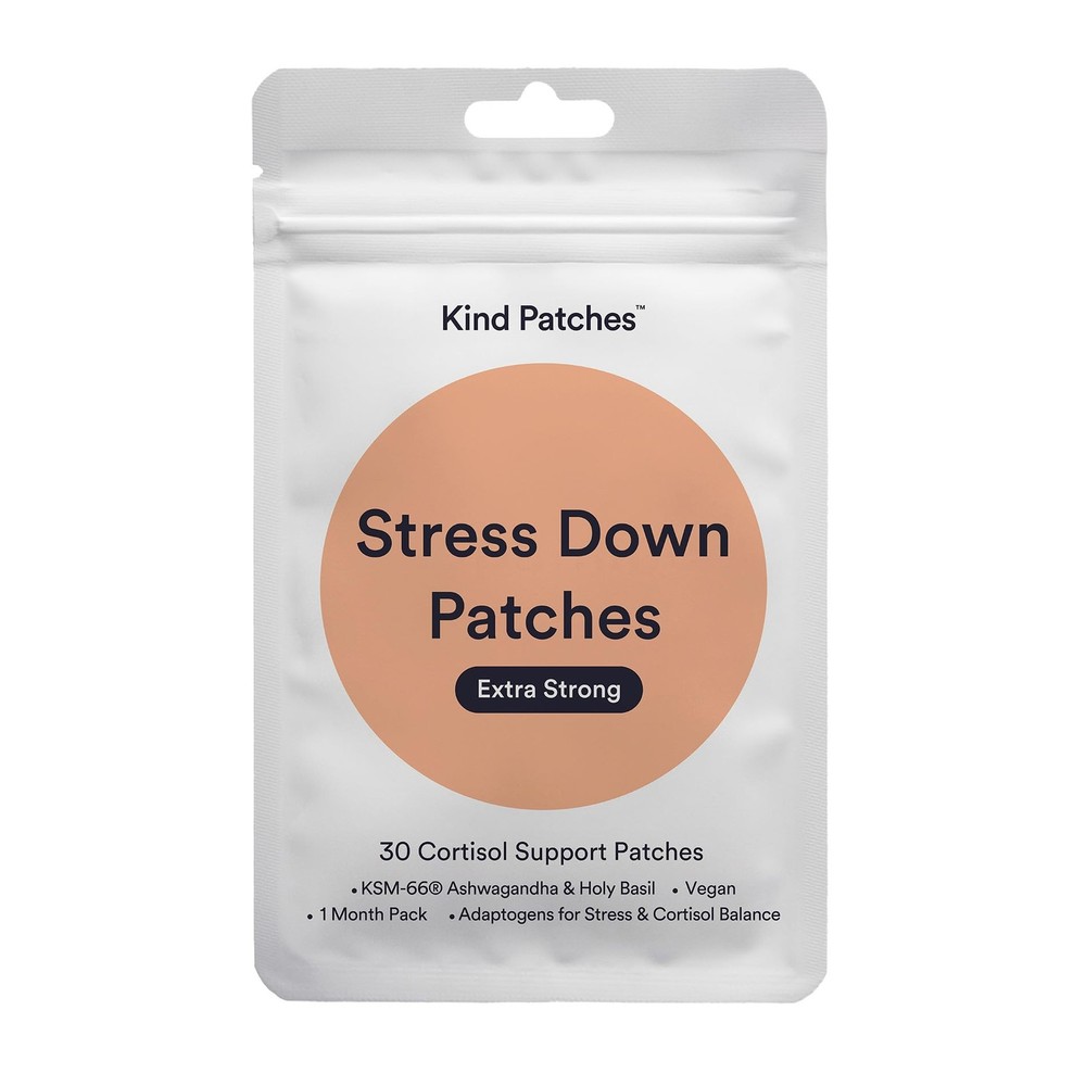 Kind Patches Stress Down Extra Strong 30 Count (Pack of 1), White