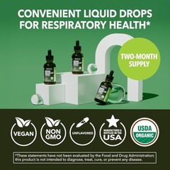 Mullein Drops for Lungs – USDA Organic Mullein Leaf Extract – Respiratory Health