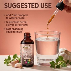 para Defend Wormwood Black Walnut Cleanse for 2 Fl Oz (Pack of 1), Amber