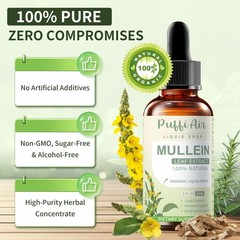 Mullein Drops for Lungs with Mullein Leaf, Thyme & Marshmallow Root – Lung Cl…