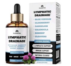 Cleantra Lymphatic Drainage Support Drops 10- in-1 Herbal Supplement 4 – Pack