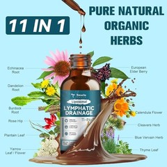 Liposomal Lymphatic Drainage Drops Organic 11-in-1 Supplement 2 FL.OZ
