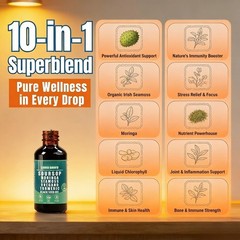 2-bottle Soursop Pure Liquid Drops.10-in-1 Herbal Blend to Support Immune