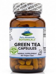 Pure Mountain Green Tea Extract Capsules 450mg 50% EGCG Kosher Vegan Supplement