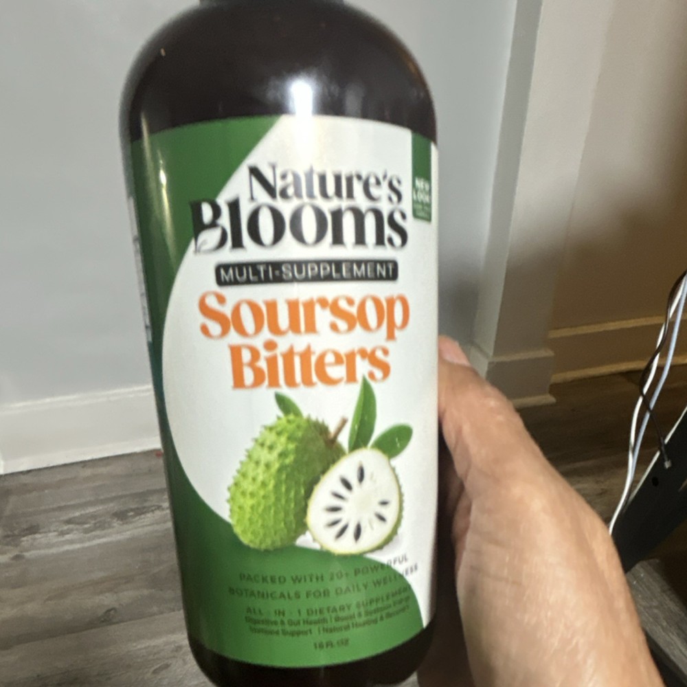 Nature’s Blooms Soursop Neem Bitter Leaf Black Seed Dandelion Bitters 16 fl oz