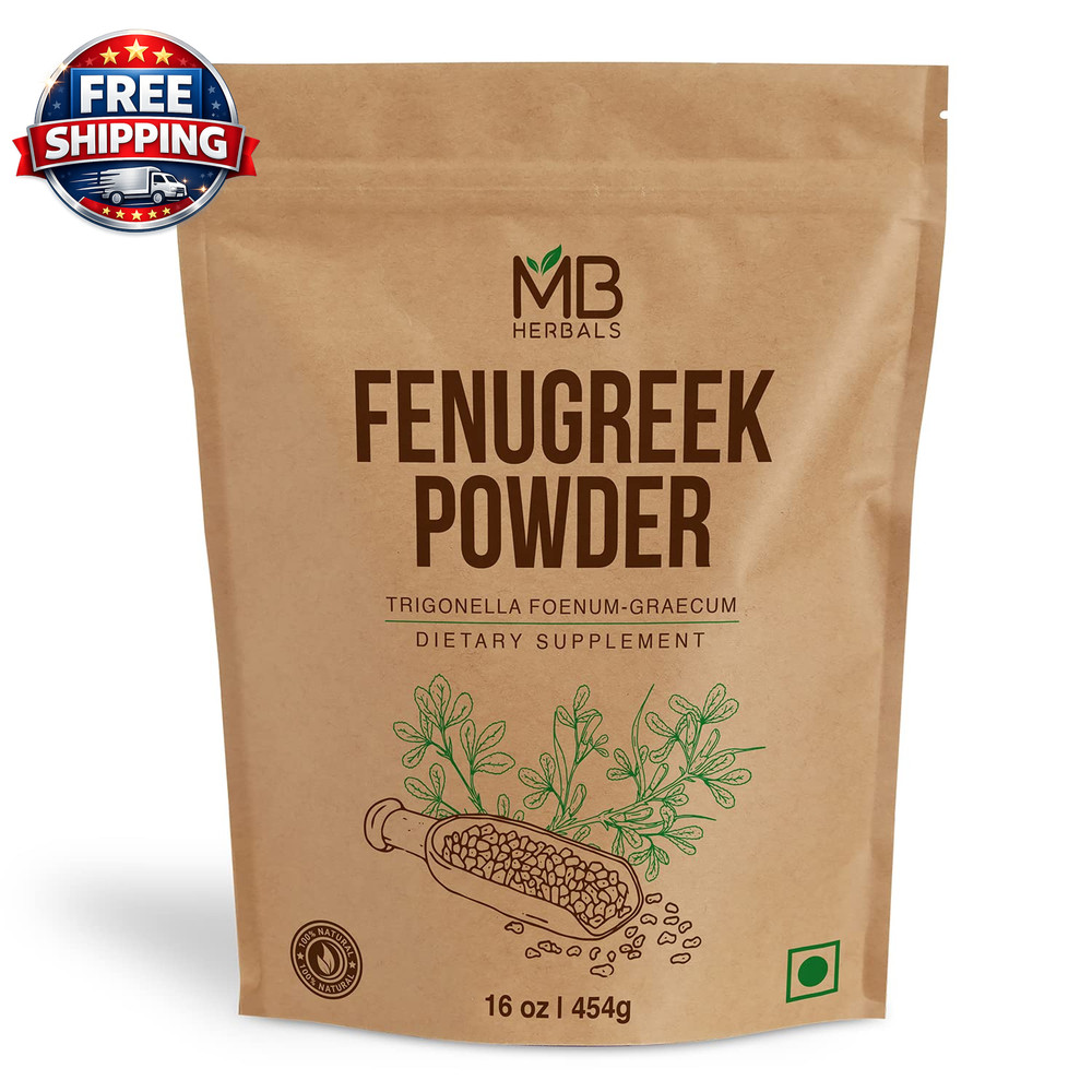 Fenugreek Seeds Powder 1 Pound | 16 Oz / 454 Gram | Organically Grown Fenugreek