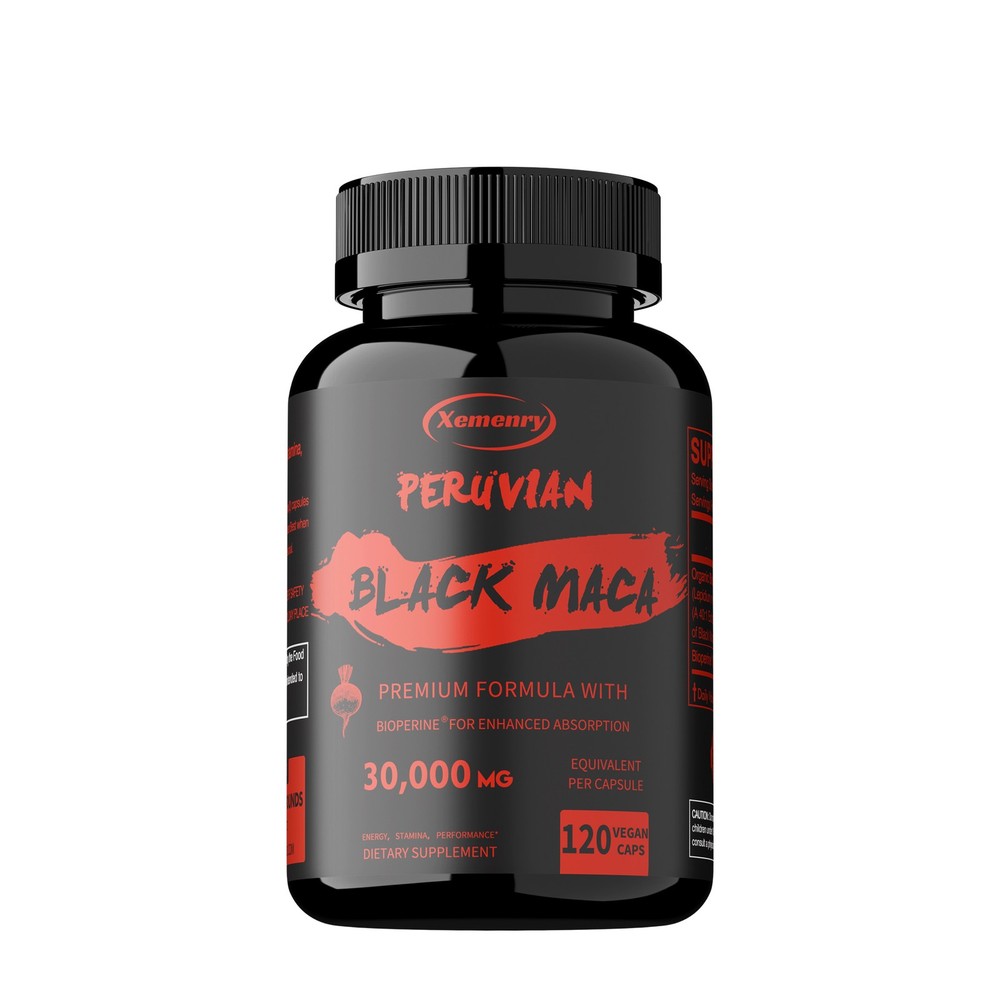 Peruvian Black Maca 120pcs – Men’s Health,Muscle Health,Male Testosteron Booster