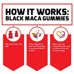Black Maca Gummies 8050mg – Supports Desire Stamina Energy Testosterone Booster