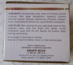 Crema Reductora con Alcachofas algas kelp ,guarana, Romero,colágeno y elastina