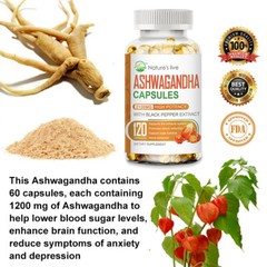 Ashwagandha KSM-66 2100mg – Vegan Root Extract High Strength Capsules 120 Pills