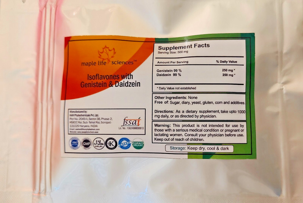 Isoflavones Powder 99% With Genistein & Daidzein Pure & High Quality NO FILLER