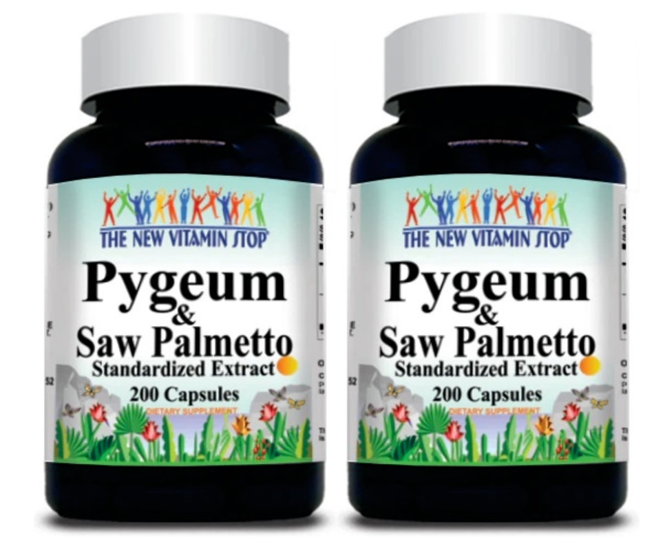 Pygeum Bark Saw Palmetto Berry 2X200Caps Herbal Prostate Support Aid Phytosterol