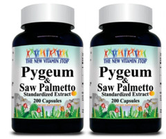 Pygeum Bark Saw Palmetto Berry 2X200Caps Herbal Prostate Support Aid Phytosterol