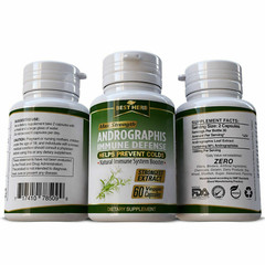 PURE ANDROGRAPHIS SUPPLEMENT PILLS 60 Caps Immune Liver Support Immunity