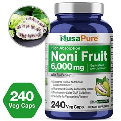 Noni Fruit 6000mg 240 Vegetarian caps (Extract 20:1, Non-GMO)