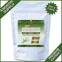 240 x PILLS ANDROGRAPHIS EXTRACT NATURAL IMMUNE SYSTEM DEFENSE SUPPORT CAPSULES