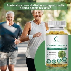 Soursop Graviola Capsules Leaf & Fruit Extract 120 Capsules High Potency 1000mg