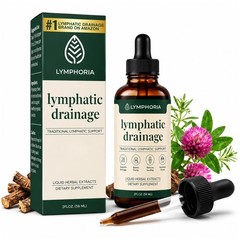 Lymphatic Drainage Drops for Bloat Relief & DePuff – Cleavers, Red Clover, St…