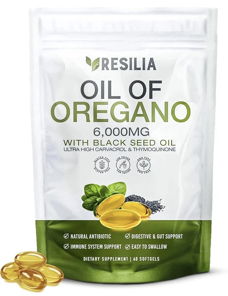 Black Seed Oil 6000mg – Organic Oregano Oil Capsules
