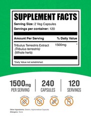 BulkSupplements Tribulus Terrestris 270 Capsules – 1.5g Per Serving