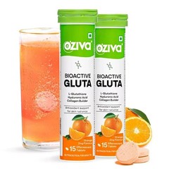 OZiva Bioactive Glutathione Tablets for Radiant Skin 30 Effervescent Tablets