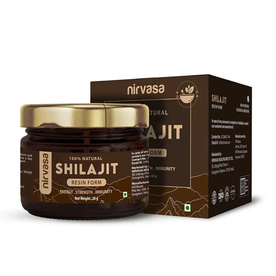 Nirvassa Himalayan Shilajit, Soft Resin, Organic, Extremely Potent, Fulvic Acid