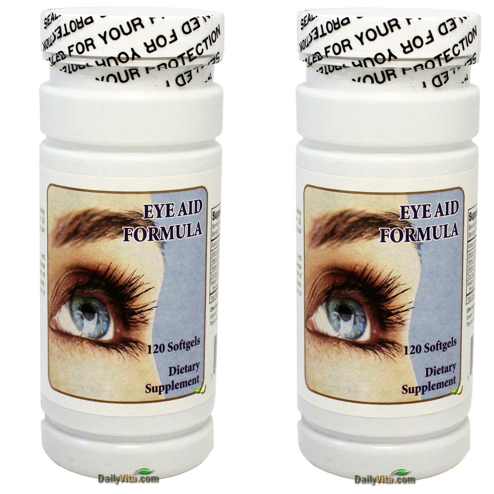2 x Eye Aid Formula with Lutein Zinc Vitamin A B C 120 Softgels