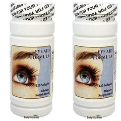 2 x Eye Aid Formula with Lutein Zinc Vitamin A B C 120 Softgels