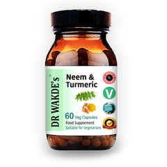DR WAKDE’S Neem & Turmeric Capsules | 60 Veg Caps | Ayurvedic Supplement | Ve…