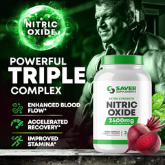 Nitric Oxide Booster Supplement – L-Arginine, L-Citrulline 2400mg – 240 Capsules