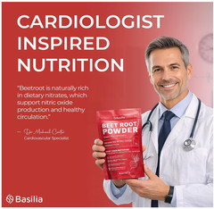 Basilia Beet Root Powder 8oz Nitric Oxide Energy Boost Blood Pressure Superfood