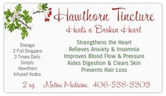 Hawthorne Tincture~Heart Angina, Edema & Cardiac Dis-ease, Calms Blood Pressure