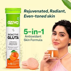 OZiva Bioactive Glutathione Tablets for Radiant Skin 30 Effervescent Tablets