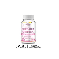 Pueraria Mirifica Capsules 5000mg – Natural Breast Enlargement, Bust Firming
